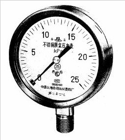 YE-100B不锈钢隔膜压力表